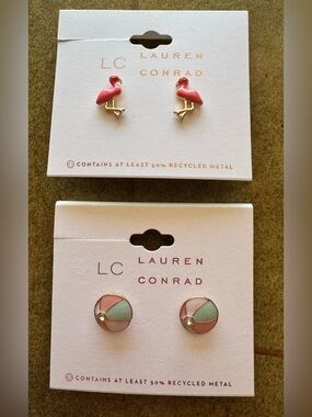 LC Lauren Conrad - Two Pair of Summer Themed Earrings - NWT